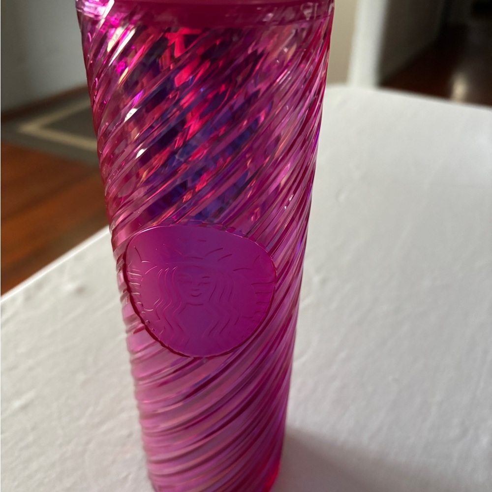 Starbucks 2022 holiday Pink Tumbler
